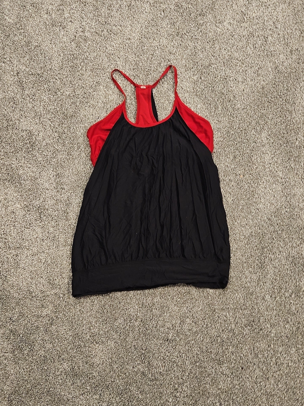 Women’s Two-Tone Black & Red Racerback Tank Top